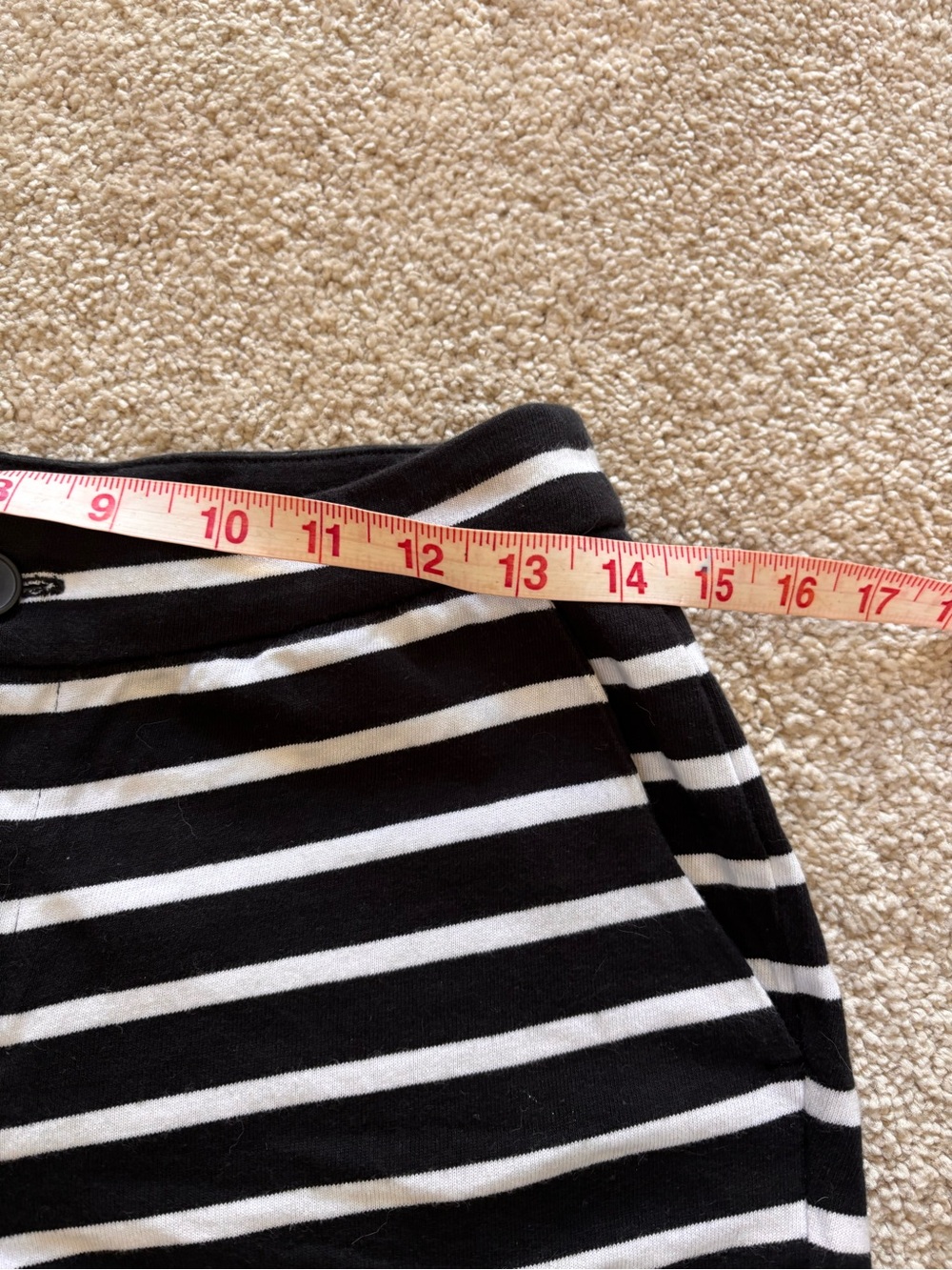 Gap Black White Striped Shorts Size 0 Nautical Stretch Casual Summer - Picture 5 of 5